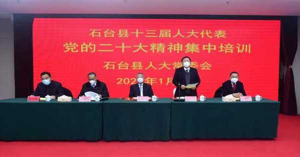 石台县人大常委会组织县人大代表 集中学习党的二十大精神